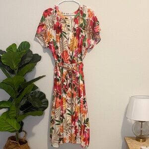Allison Daley Vibrant Floral Midi Dress